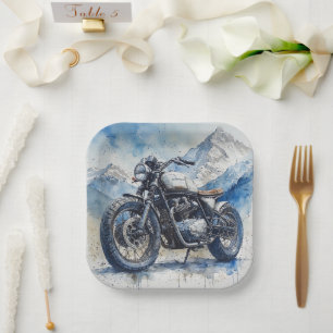 MOTORCYCLE Birthday or Shower  Paper Plates