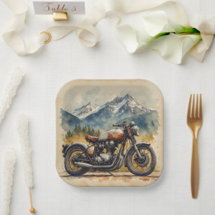 MOTORCYCLE Birthday or Shower  Paper Plates