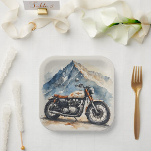 MOTORCYCLE Birthday or Shower  Paper Plates