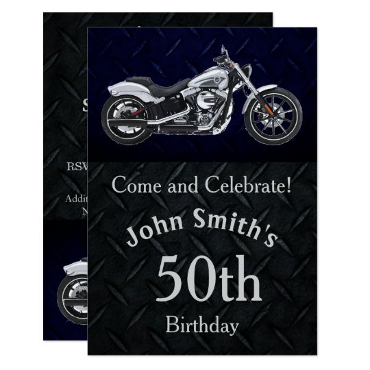 Motorcycle Birthday Invitation Templates 1