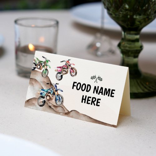 Motorcycle Birthday Place Card