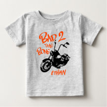 Motorcycle birthday shirt bad to the bone tshirt