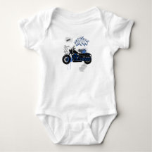 Motorcycle blue and gray graffiti T-Shirt
