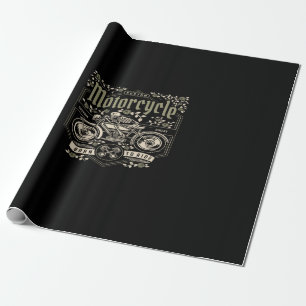 motorcycle born to ride wrapping paper