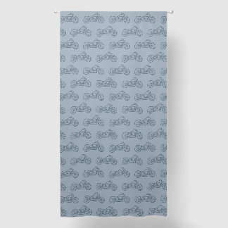 Motorcycle Boys Racing Bike Motorbike Blue Blackout Curtains