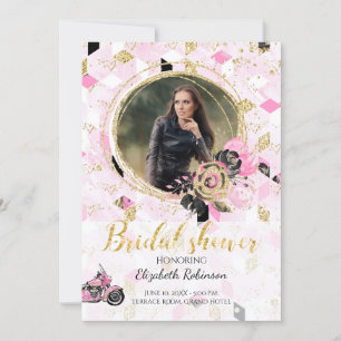 Motorcycle Bridal Shower Invitation