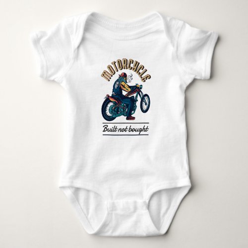 Motorcycle Built not bought Baby Bodysuit