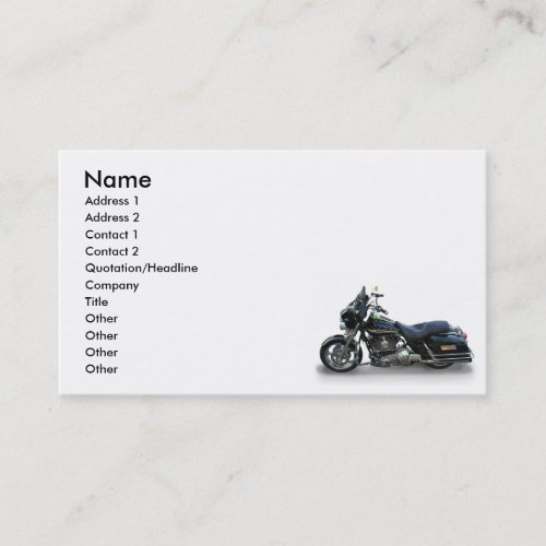motorcycle business card