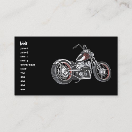 Motorcycle. Business Card Templates