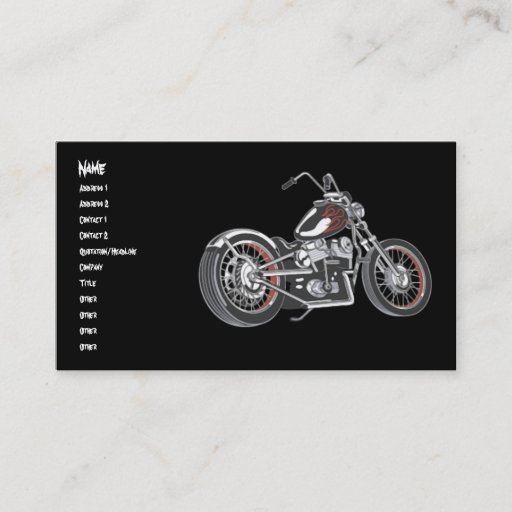Customizable Motorcycle. Business Card Templates