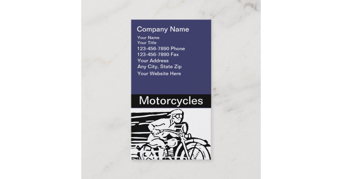 Motorcycle Business Cards Zazzle