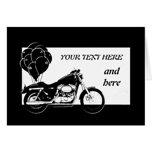 Motorcycle Card-Customizable (Front Horizontal)