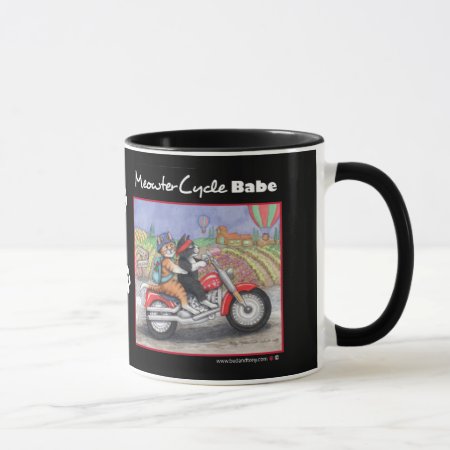 Motorcycle Cats Black 11 Oz Ringer Mug
