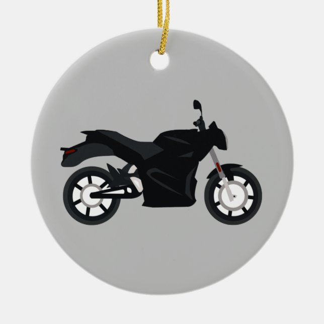 Motorcycle  ceramic ornament (Front)