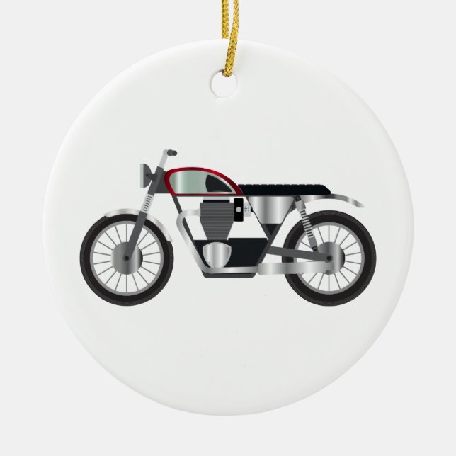 Motorcycle Ceramic Ornament (Front)