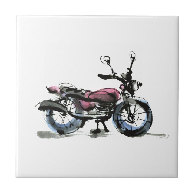 Motorcycle Ceramic Tile (Front)