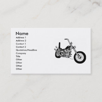 Motorcycle Chopper Business Cards