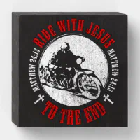 Motorcycle Christian Faith Follow Jesus Biker Wooden Box Sign Zazzle