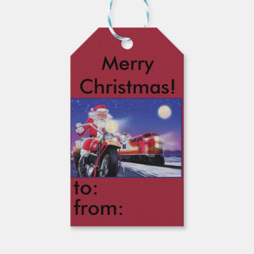 Motorcycle Christmas Gift tag