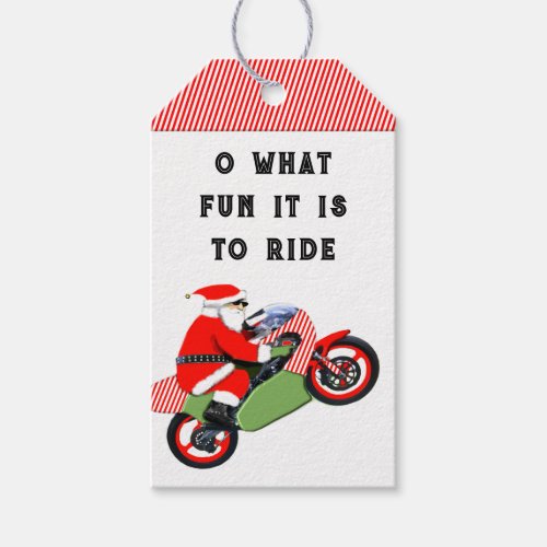 Motorcycle Christmas Gift Tags