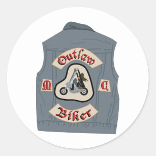Motorcycle Club Vacation Classic Round Sticker