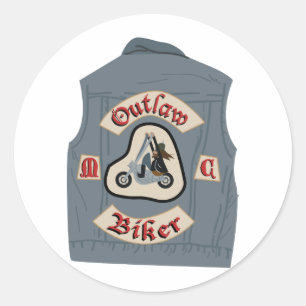 Motorcycle Club Vacation Classic Round Sticker