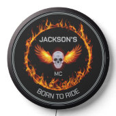 Motorcycle Club With Slogan or Motto LED SIGN (Lights Off)