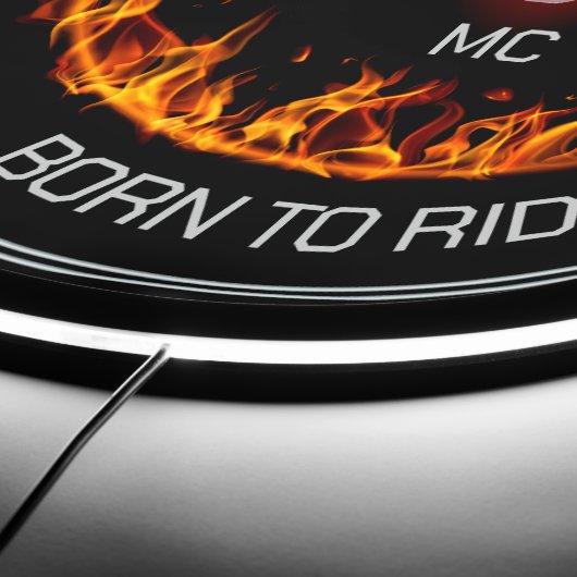 Motorcycle Club With Slogan or Motto LED SIGN (Edge)