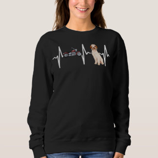 Motorcycle Clumber Spaniel Heartbeat Dog Sweatshirt