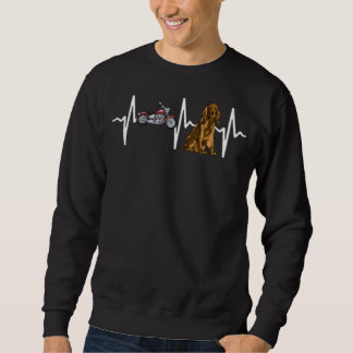 Motorcycle Cocker Spaniel Heartbeat Dog Sweatshirt