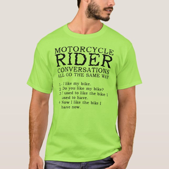 Motorcycle Conversations Funny Shirt (Front)