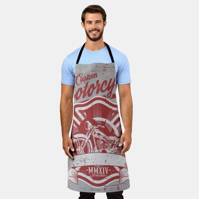 Motorcycle Cooking Apron (Worn)