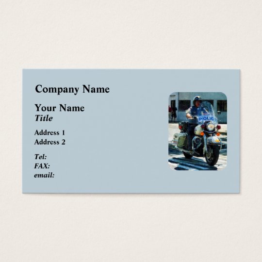 Motorcycle Cop Business Card