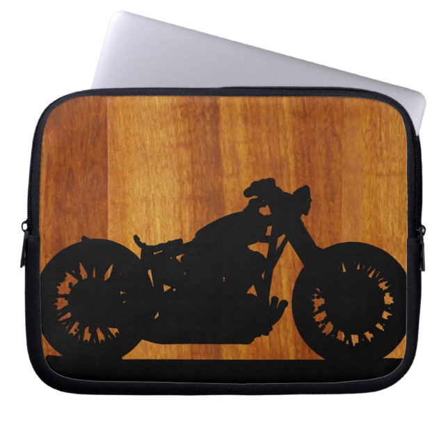 motorcycle . country style laptop sleeve (Front)