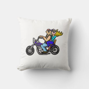Motorcycle Couple Pillow  Customize It!