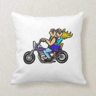 Motorcycle Couple Pillow Customize It!