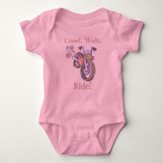 Motorcycle, Crawl, Walk,, Ride! Baby Bodysuit