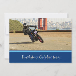Motorcycle Cruising Birthday Invitation