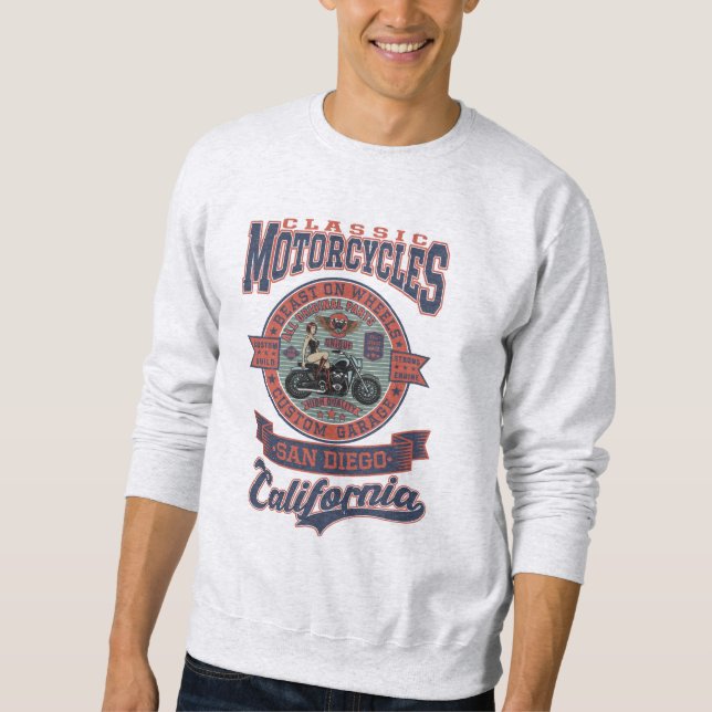 MOTORCYCLE CUSTOM GARAGE SWEATSHIRT (Front)