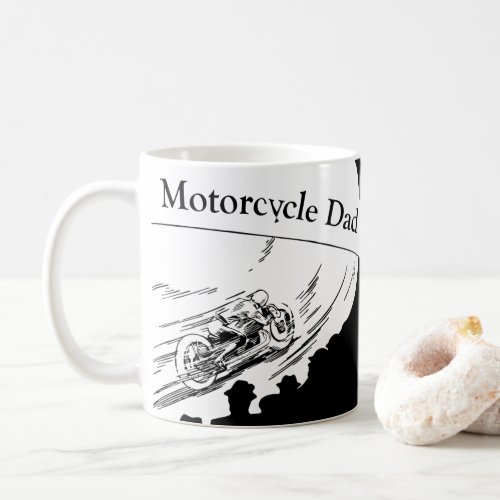 Motorcycle Dad _ Vintage Retro Moto Race Coffee Mug