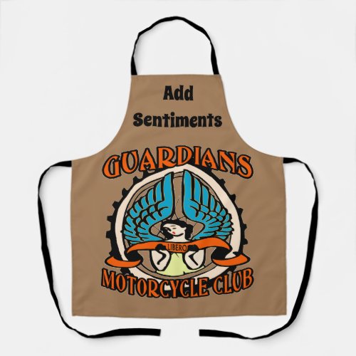 Motorcycle  Design edit  add text Apron