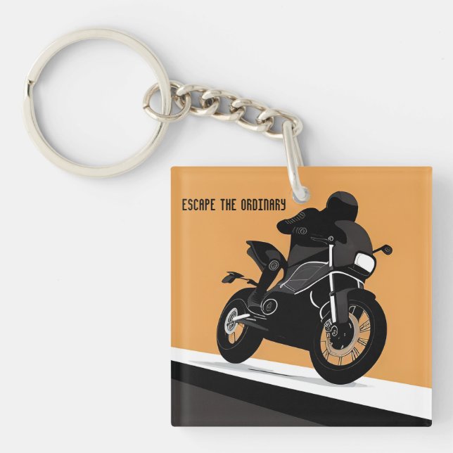 Motorcycle Design For Bikers And Riders Keychain (Front)