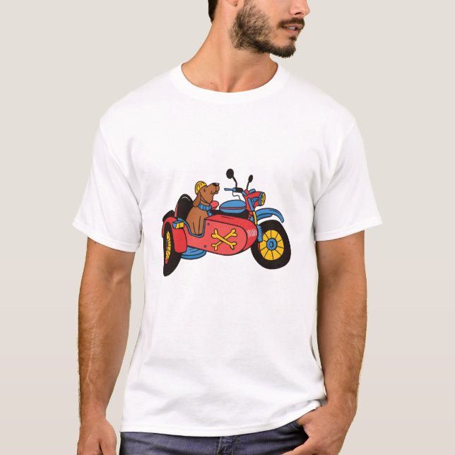 Motorcycle Dog in sidecar T-Shirt (Front)