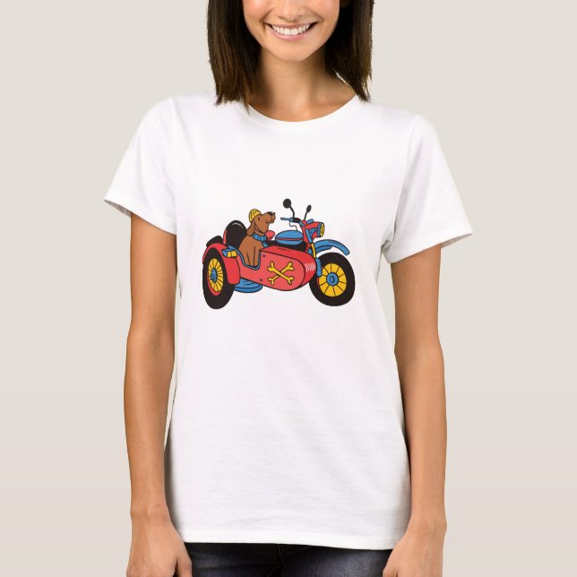 Motorcycle Dog in sidecar T-Shirt (Front)