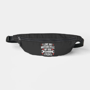 Motorcycle Dog Owner Humor Fanny Pack