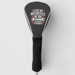 Motorcycle Dog Owner Humor Golf Head Cover