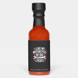 Motorcycle Dog Owner Humor Hot Sauces