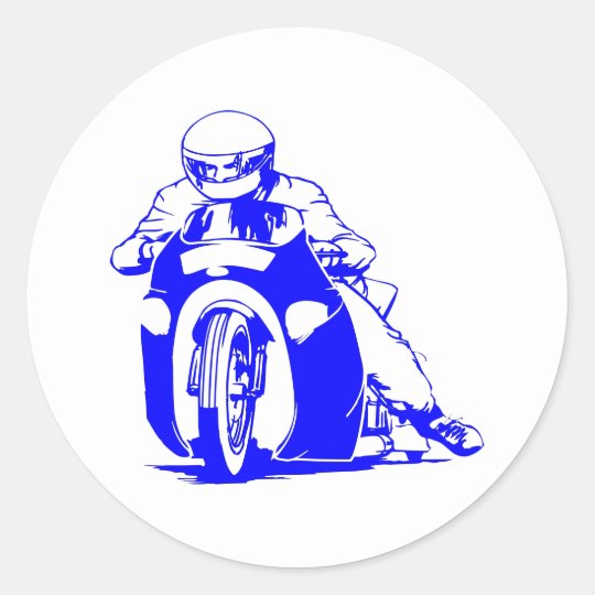 Motorcycle Drag  Racing  Classic Round Sticker  Zazzle com