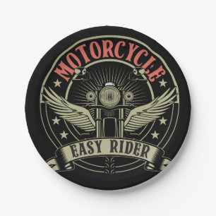 motorcycle easy rider motorcycle design paper plates