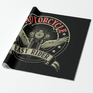 motorcycle easy rider motorcycle design wrapping paper